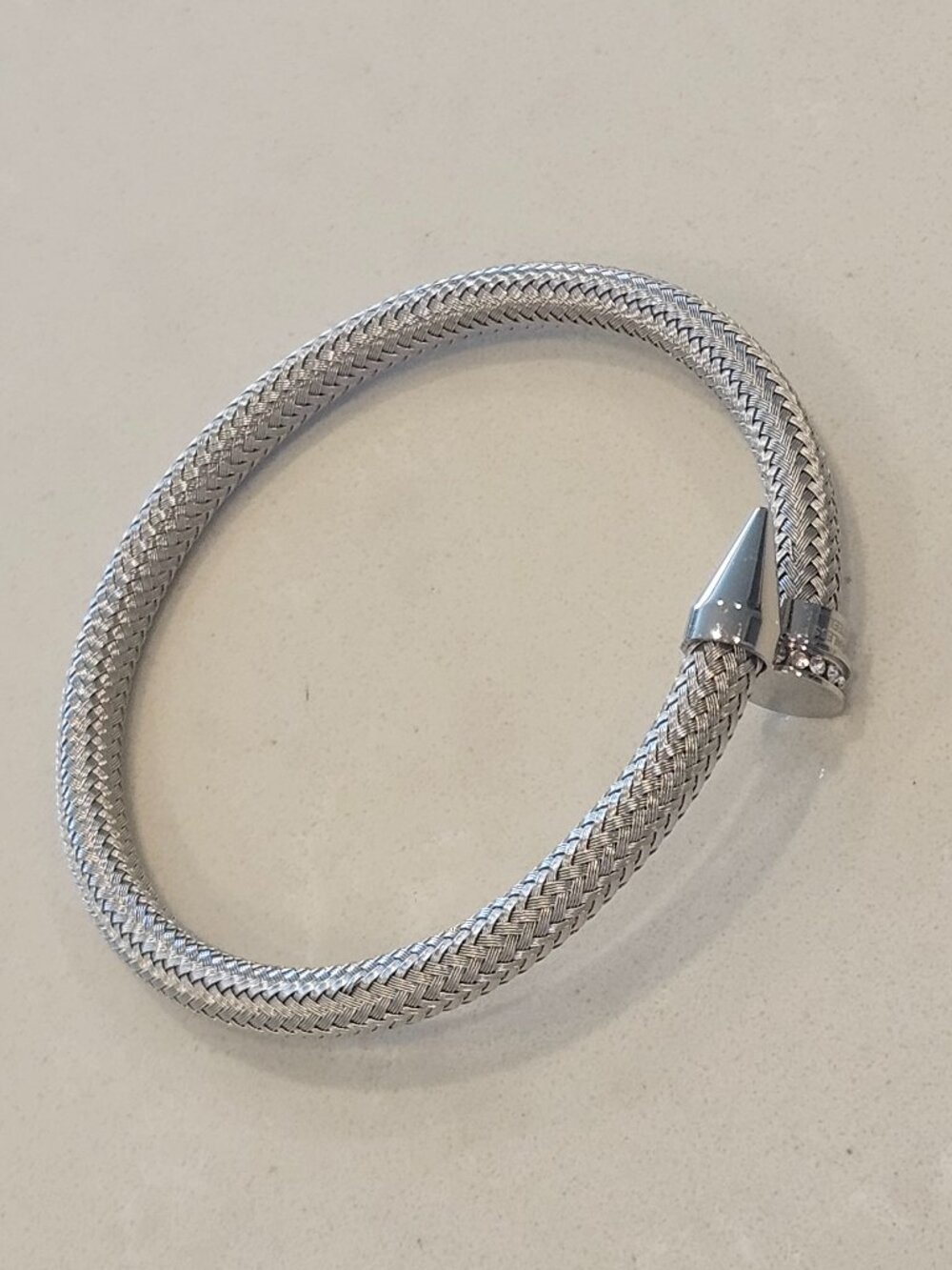 Steel By Design Stainless Steel Adjustable Nail Head Bracelet - Unisex